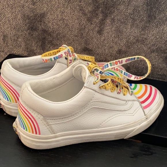 Vans x Flour Shop Old Skool Rainbow Low Top Sneaker Womens Size 5.5 - Picture 11 of 14